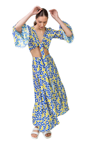 Rafaela Skirt (Blue Hearts print)
