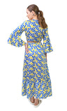 Celia Top (Blue Hearts print)