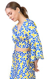 Celia Top (Blue Hearts print)