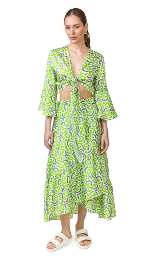 Rafaela Skirt (Lime Hearts print)