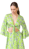 Celia Top (Lime Hearts print)