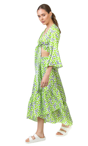 Rafaela Skirt (Lime Hearts print)