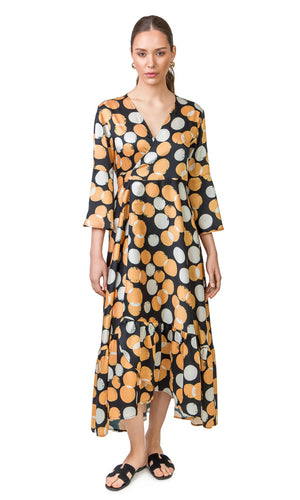 Brigitta Dress (Black Polka Dots print)