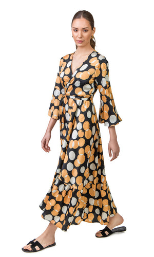 Brigitta Dress (Black Polka Dots print)