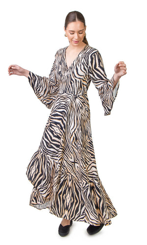 Brigitta Dress (Zebra print)