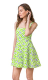 Irina Dress (Lime Hearts print)