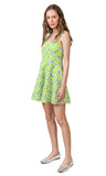 Irina Dress (Lime Hearts print)