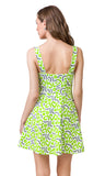 Irina Dress (Lime Hearts print)