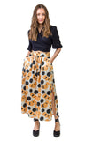 Oriana Skirt (Ecru Polka Dots print)