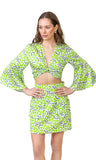 Celia Top (Lime Hearts print)