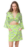 Celia Top (Lime Hearts print)