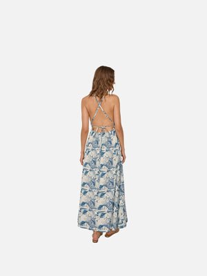 Jasmine Dress (Blue Sea Print)