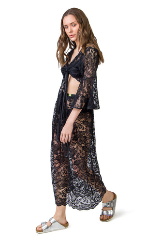 Celia Top (Black lace)