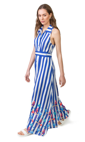 Kate Dress (Blue Striped)