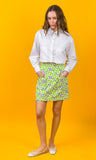 Amelia Skirt (Lime Hearts print)