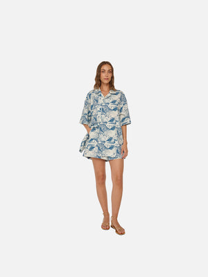 Marisol Shirt (Blue Sea Print)