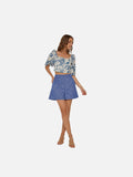 Allegra Top (Blue Sea Print)