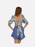 Allegra Top (Blue Sea Print)