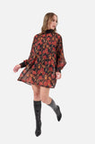 Vienna Dress (Black Floral Print)