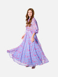 Victoria Skirt (Sky Blue Floral)