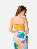 Alina Skirt (Aqua Tropical print)