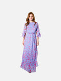 Maddalena Dress (Sky Blue Floral)