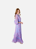 Maddalena Dress (Sky Blue Floral)