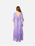 Maddalena Dress (Sky Blue Floral)