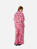 Marisol Shirt (Pink Stripes Floral Print)