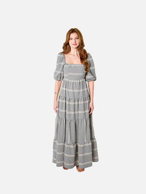 Rosalind Dress (Black Checkered)