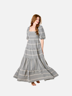 Rosalind Dress (Black Checkered)