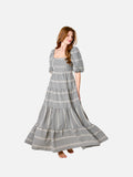 Rosalind Dress (Black Checkered)
