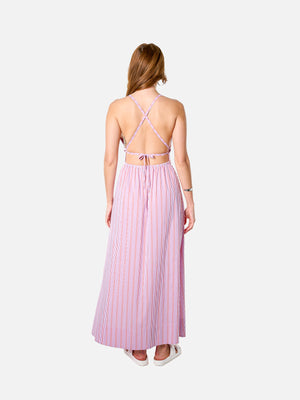 Jasmine Dress (Pink Stripes)
